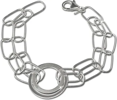 Image de SilberDream 18,5cm bracelet en argent anneaux mat argent femmes bijoux de bras D2SDA419