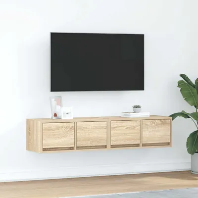 Produktbild von vidaXL TV-Schränke 2 Stk. Sonoma-Eiche 60x31x25,5 cm Holzwerkstoff