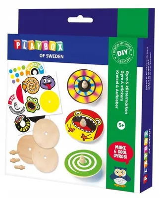 Produktbild von Playbox Bastelset Kreisel 6 Stk. Kreativset Kinder