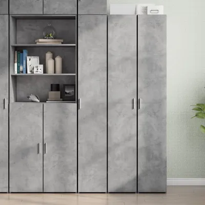 Produktbild von vidaXL Highboard Betongrau 30x42,5x185 cm Holzwerkstoff