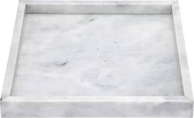 Immagine prodotto di Vassoio decorativo in marmo grigio per bagno e cucina - 25 cm