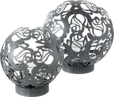 Produktbild von Windlicht Rose Eisen H 25-31 cm 2er Set