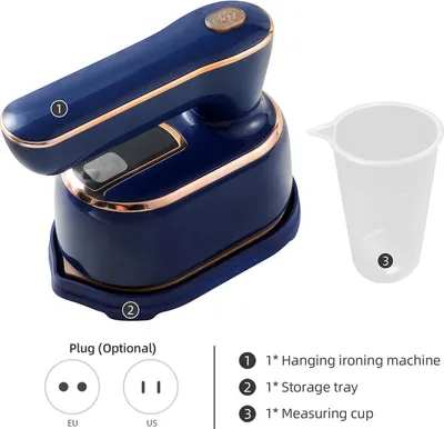 Produktbild von Tragbares 2-in-1 Handbügeleisen mit Dampffunktion – schnelles Aufheizen in 20 Sekunden, ideal für Zuhause und Reisen