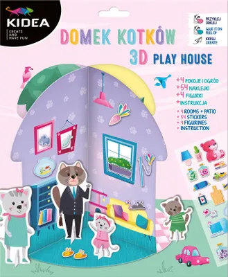 Produktbild von Kidea 3D Kreativ-Bausatz Kitty House