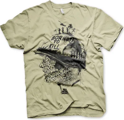 Produktbild von Full Metal Jacket Sayings T-Shirt - Small - Khaki