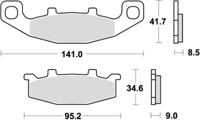 Zdjęcie produktu dla Klocki Hamulcowe Tył Moto (Sinter Street) Kawasaki Zx-10R 1000 Ninja (88-90) Kawasaki Zr 750 Zephyr