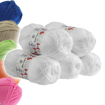 5x100g Strickgarn Kartopu BABY ONE weiß