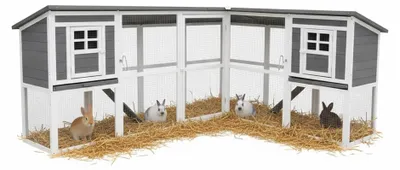 Image de Melko Clapier Cage à lapins Cage à poules Enclos extérieur Enclos en bois Lapins 8084 Cage à lapins Enclos Cage à lapins Clapier Poulailler