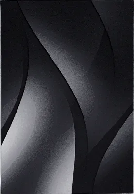 Produktbild von Villa Möbel Pluiva moderner Wohnzimmer-Teppich, Designteppich, Ombre Design, Farbe:Schwarz, Grösse:200x290 cm