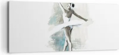 Produktbild von Bild auf Leinwand - Leinwandbild - Einteilig - Ballerina Tanz Frau - 120x50cm - Wand Bild - Wanddeko - Wandbilder - Leinwanddruck - Bilder - Wanddekoration - Leinwand bilder - Wandbild - AB120x50-4953