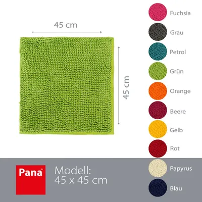 Produktbild von PANA® Chenille Bademattenset Mikrofaser - versch. Varianten, Größe:Eckbadematte 50 x 100 x 100 cm, Farben:Petrol