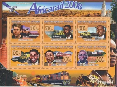 Produktbild von Briefmarken Guinea 2008 Mi 5817-5822 Kleinbogen (kompl. Ausgabe) postfrisch Afrikanische Züge