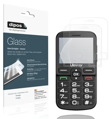 Produktbild von 2x Schutzfolie für Tosaju T2401 matt - Anti-Shock 9H Folie dipos Glass Kunststoffglas