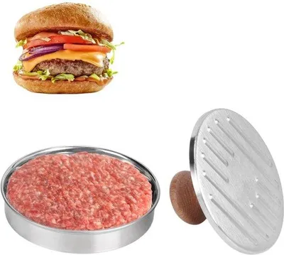 Produktbild von Famanu Hamburgerpresse Edelstahl 304 - Praktische Küchenhilfe