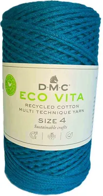 Immagine prodotto di DMC Eco Vita-4 - filato di cotone riciclato a trama grossa, composto per l'80% da cotone e per il 20% da poliestere. (Colore 78)