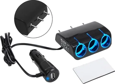 Immagine prodotto di Accendino per auto Splitter X3 +Usb Cs-34