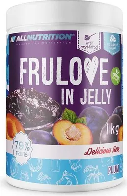 Produktbild von ALLNUTRITION FRULOVE IN JELLY PLUM 1000g PFLAUMENMARMELADE PFLAUMEN bis zu 79% Fruchtanteil