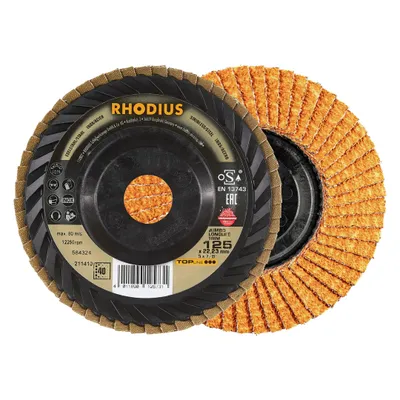 Image de Disque abrasif Rhodium, 125 mm, série 40 Jumbo, longue durée de vie, pour finitions
