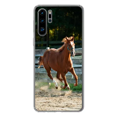 Produktbild von MuchoWow® Handyhülle Schutzhülle Hülle für Huawei P30 Pro Pferd - Licht - Sand Silikon Softcase Handy Hülle - Schutzdeckel
