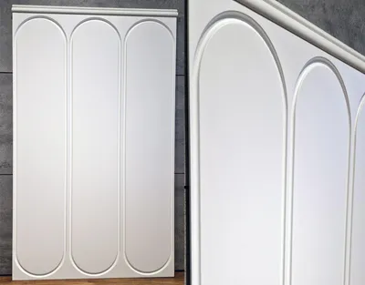 Produktbild von Wandverkleidung Rendo Modell A26 60cm Weiß, Dekorative Wandplatten, Wandtäfelung