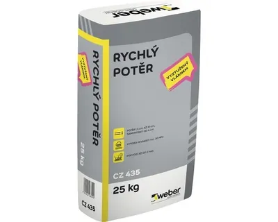 Obrázek produktu pro Betonový potěr WEBER CZ 435 30 MPa 25 kg rychletvrdnoucí