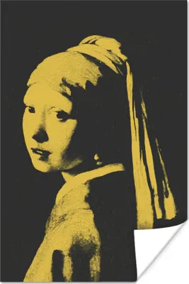 Produktbild von MuchoWow® Poster Mädchen mit einem Perlenohrring - Johannes Vermeer - Gelb 20x30 cm - Papierdruck