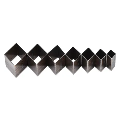 Produktbild von 7 Stück 20-50 mm Leder-Diamantform-Schneideform für Lederschneider Lederhandwerk