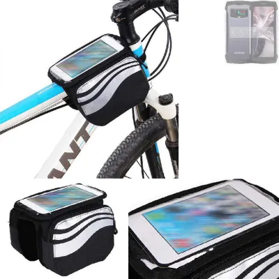 Produktbild von K-S-Trade Rahmentasche Fahrrad-Halterung kompatibel mit Doogee Smini Rahmenhalterung Fahrrad Handyhalterung Fahrradtasche Handy Smartphone Halterung