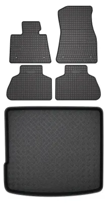 Produktbild von Gummimatten + Kofferraumwanne für BMW X6 F16 2014-2020 (5-Türer) – Schwarz, passgenau – Wielganizator SolidPRO