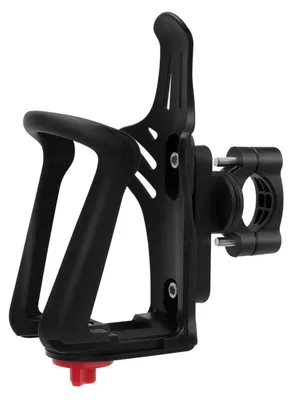 Immagine prodotto di Portaborracce per bicicletta, colore nero, in plastica, adatto a bottiglie da 48-80mm, regolabile