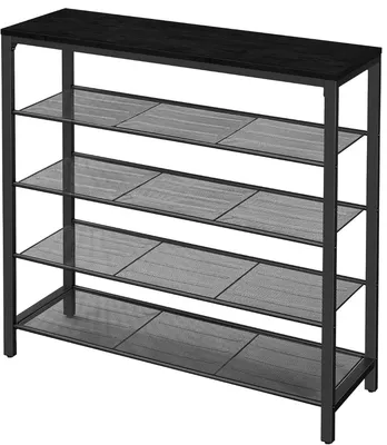 Productafbeelding van Hoppa! Vintage metalen schoenenrek | 4 lagen | Bruin