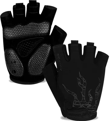 Produktbild von ALSTER HERZ® Premium Halbfinger Fahrradhandschuhe, rutschfeste, Fitness A0581, L/XL, Schwarz