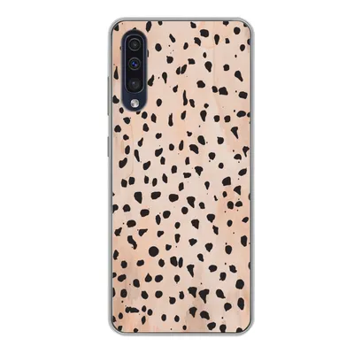 Produktbild von MuchoWow® Handyhülle Schutzhülle Hülle für Samsung Galaxy A50 Polka dots - Schwarz - Marmor Silikon Softcase Handy Hülle - Mobiltelefonhülle