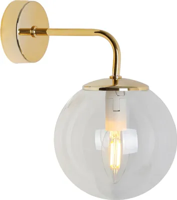 Image de Applique murale Siena Gold 1 flamme verre beige E14