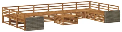 Immagine prodotto di vidaXL Set di divani, 11 pezzi, legno massello di acacia naturale
