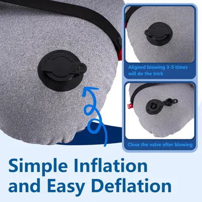 Produktbild von Aufblasbares Campingkissen ergonomisch, mit abnehmbarem Bezug, leicht, für Outdoor-Aktivitäten