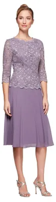 Produktbild von Alex Damen Tea Length Sequin Mock Dress (Petite And Regular) Kleid fr besondere