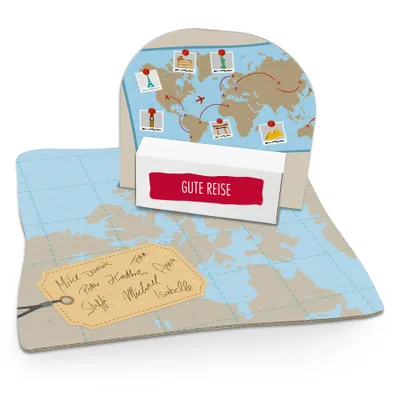 Produktbild von itenga Geldgeschenkverpackung Weltkarte (Motiv 49) mit Bodenplatte