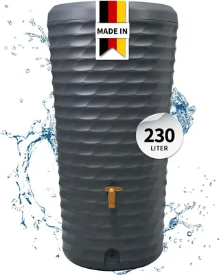 Produktbild von 4rain JOLIE 2in1 Regenspeicher 230 Liter graphite grey inkl. Pflanzschale