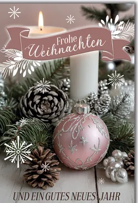 Produktbild von Weihnachten Kerzenarrangement Glückwunschkarte mit Umschlag
