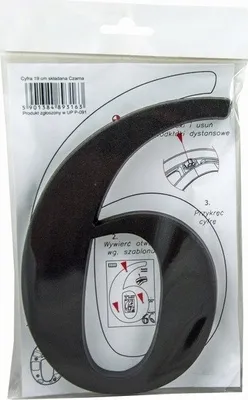 Obrázek produktu pro Číslo domu 6 nebo 9 černá 19 cm