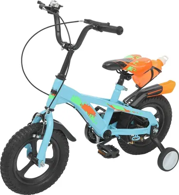 Produktbild von Kinderfahrrad 30 cm - Fahrrad für Kinder 2–5 Jahre - Stützräder - Doppelscheibenbremse - Verstellbarer Sattel & Lenker - Bis 50 kg - Blau