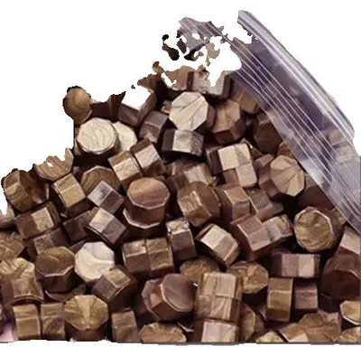 Zdjęcie produktu dla Koraliki woskowe, 500 sztuk, łatwe do rozpuszczania i używania, kolor brązowy