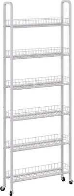Produktbild von Rollregal Vicco Rolivo Weiß 58 x 15 cm mit 6 Fächern, Model 58307