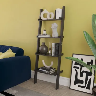 Productafbeelding van 4-Tier Ladder Boekenkast met Antislip Design voor Woonkamer en Kantoor