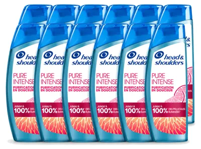 Produktbild von 12 x Head & Shoulders Anti-Schuppen-Shampoo Pure Intense Grapefruit 250 ml - Vorteilspackung - 12 Stücke