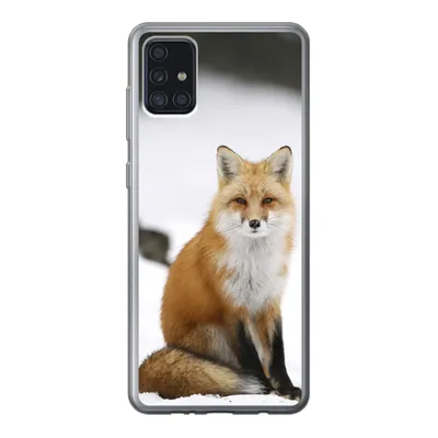 Produktbild von MuchoWow® Handyhülle Schutzhülle Hülle für Samsung Galaxy A52 5G Fuchs - Schnee - Winter Silikon Softcase Handy Hülle - Umschlag