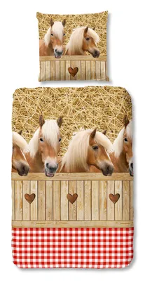 Produktbild von Duvet cover Good Morning 135x200 + 1* 80x80 cm - Haflinger horses