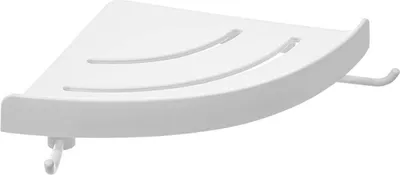 Obrázek produktu pro Koupelnová nástěnná polička rohová bílá 4,8x24,4x24,4 cm