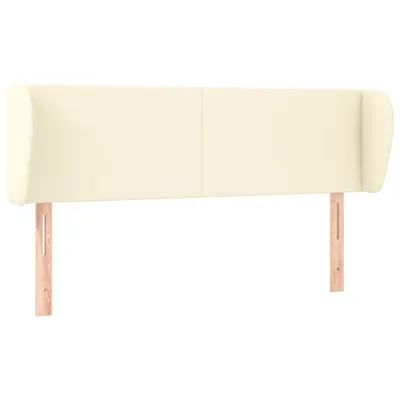 Imagen del producto de vidaXL Cabecero con orejas, color crema, 147 x 23 x 78/88 cm, fabricado en cuero sintético